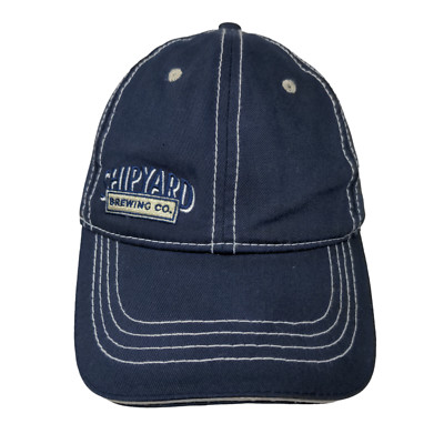 Shipyard Brewing Co Men's Snapback Hat Blue Adjustable Embroidered Logo
