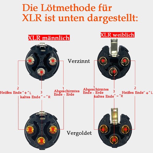 3 pines polo XLR hombre mujer conector de audio negro y plata - Imagen 7 de 19