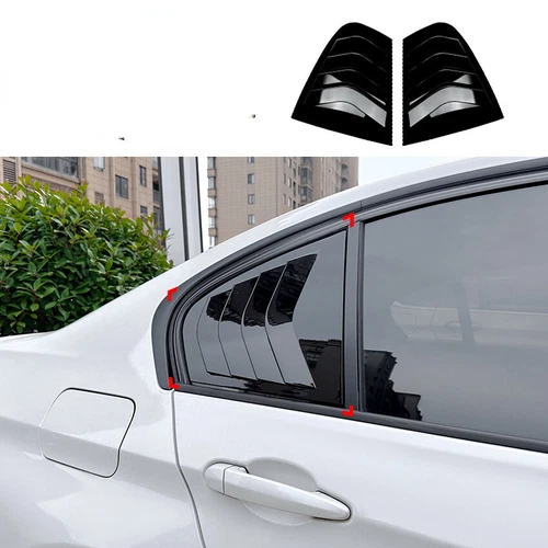 For BMW 3 Series F30 2012-2016 Gloss Black Quarter Window Louver Scoop Vent 2PC - Picture 1 of 13