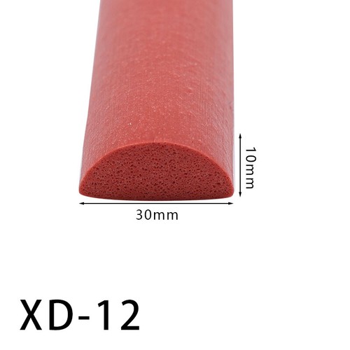 D-Type Sealing Strip Silicone Foam Half Round Solid Vibration Damping Rubber - Picture 16 of 17