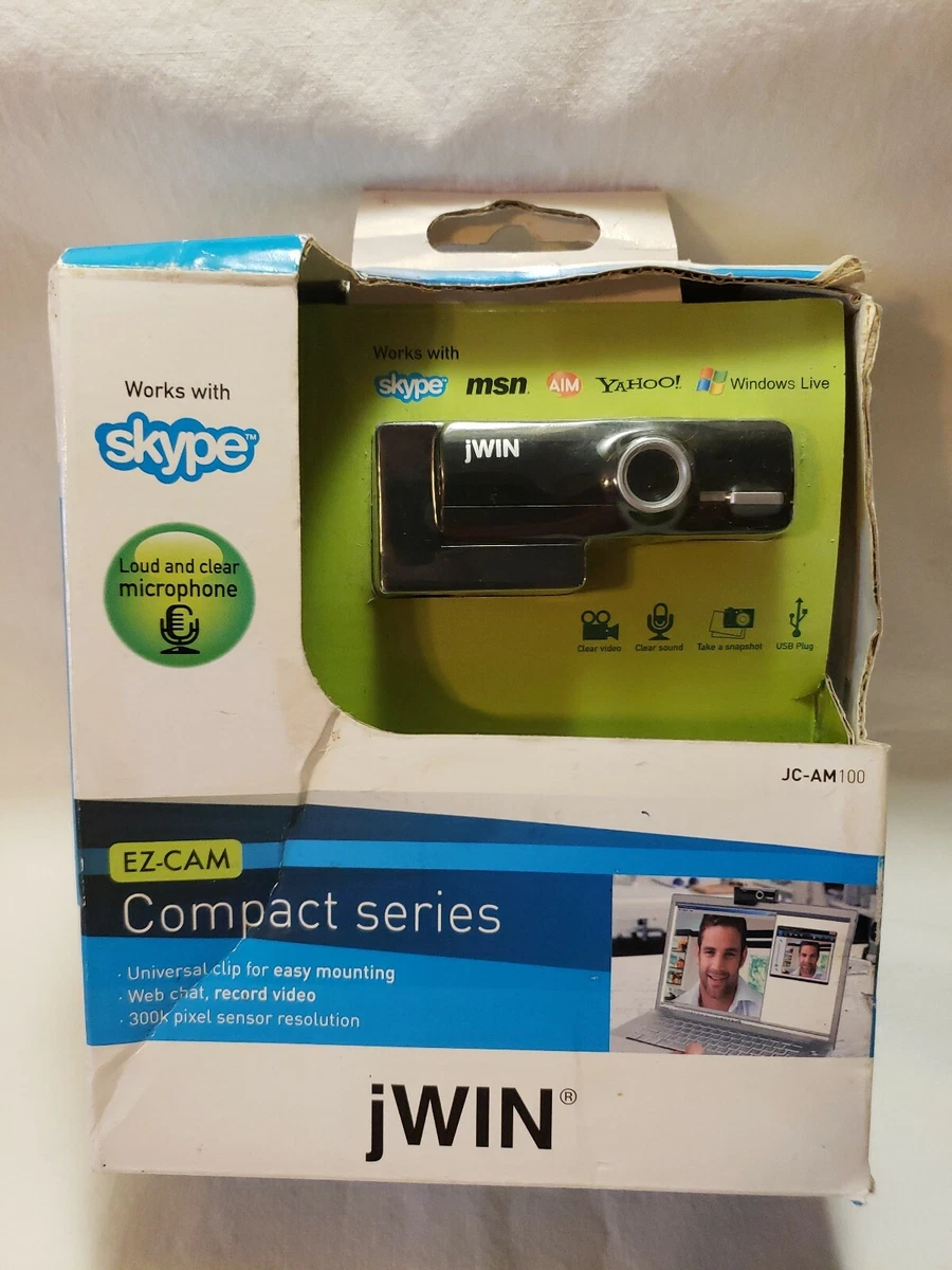 JWIN JC AM100 Personal Mini Web Camera EZ CAM Compact Series Works With Skype
