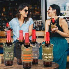 Camping Mini Beverage Cooler Adjustable Detachable Tactical Vest Beer Vest 