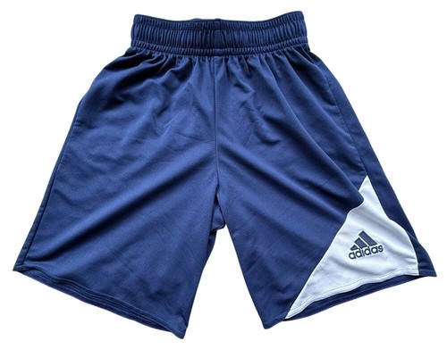 Adidas Youth XL Navy Climalite Athletic Shorts With Elastic Waist & White Logo P