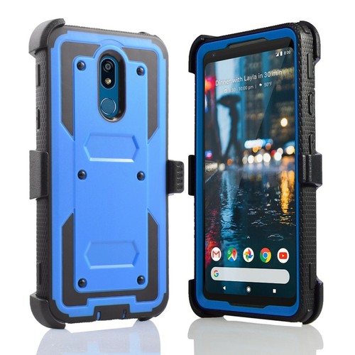 For LG STYLO 5 Full Body Rugged Holster Defender Armor Case + Built in Screen  - Picture 22 of 63