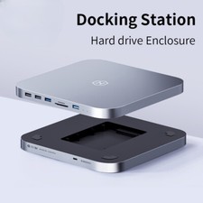 USB C Hub with Hard Drive Enclosure Type-C Docking Station for Case DP USB3.0 M2