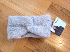 I AM Women's Cross Knot Twist Headband Ear Warmer, One Size, Beige