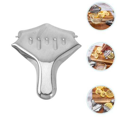 3 Pieces Zitronenhalter Aus Edelstahl Tragbarer Fruchtentsafter Zitronenpresse - Bild 7 von 12