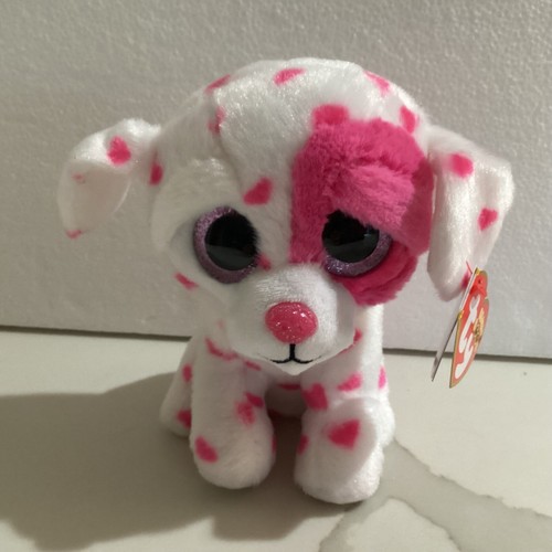 Ty BEAU THE VALENTINE’S DAY DOG Beanie Boo 6" NEW