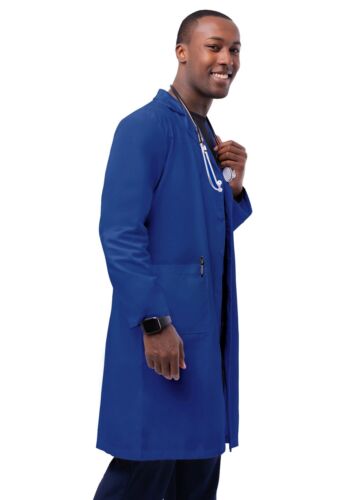 Abrigo de laboratorio Adar unisex médico enfermera uniforme exfoliante cuello solapa bolsillos interiores - 39" - Imagen 30 de 97