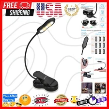 Compact Rechargeable Book Light - Adjustable Brightness & Color for Cozy Reading