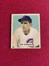1949, Bob Chipman, Bowman Rookie Card (#184) Cubs (Scarce / Vintage)