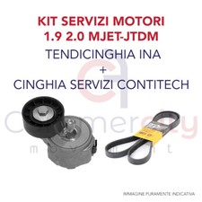 KIT CINGHIA SERVIZI + TENDICINGHIA FIAT STILO CROMA BRAVO IDEA 1.9 MULTIJET JTD