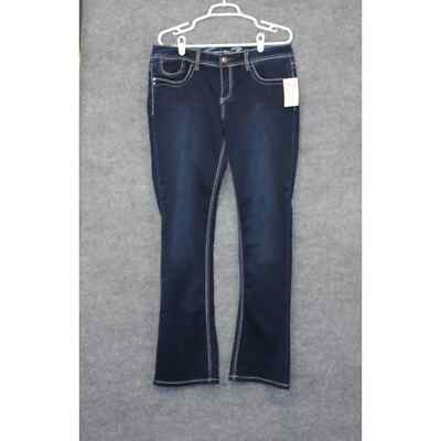 7 for All Mankind Women's 12 Blue Jeans Boot Cut Rocker Slim Low Rise