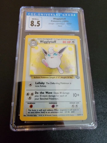Pokémon TCG Wigglytuff Jungle 16/64 Holo Unlimited Holo Rare CGC 8.5 Mint+ Grade