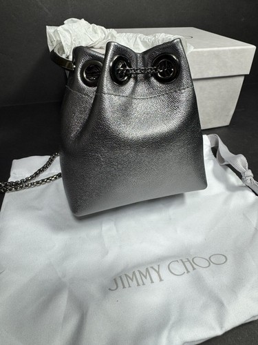 Jimmy Choo Micro Bon Bon Bag Silver/silver New With Tags (Rv) - Picture 9 of 21