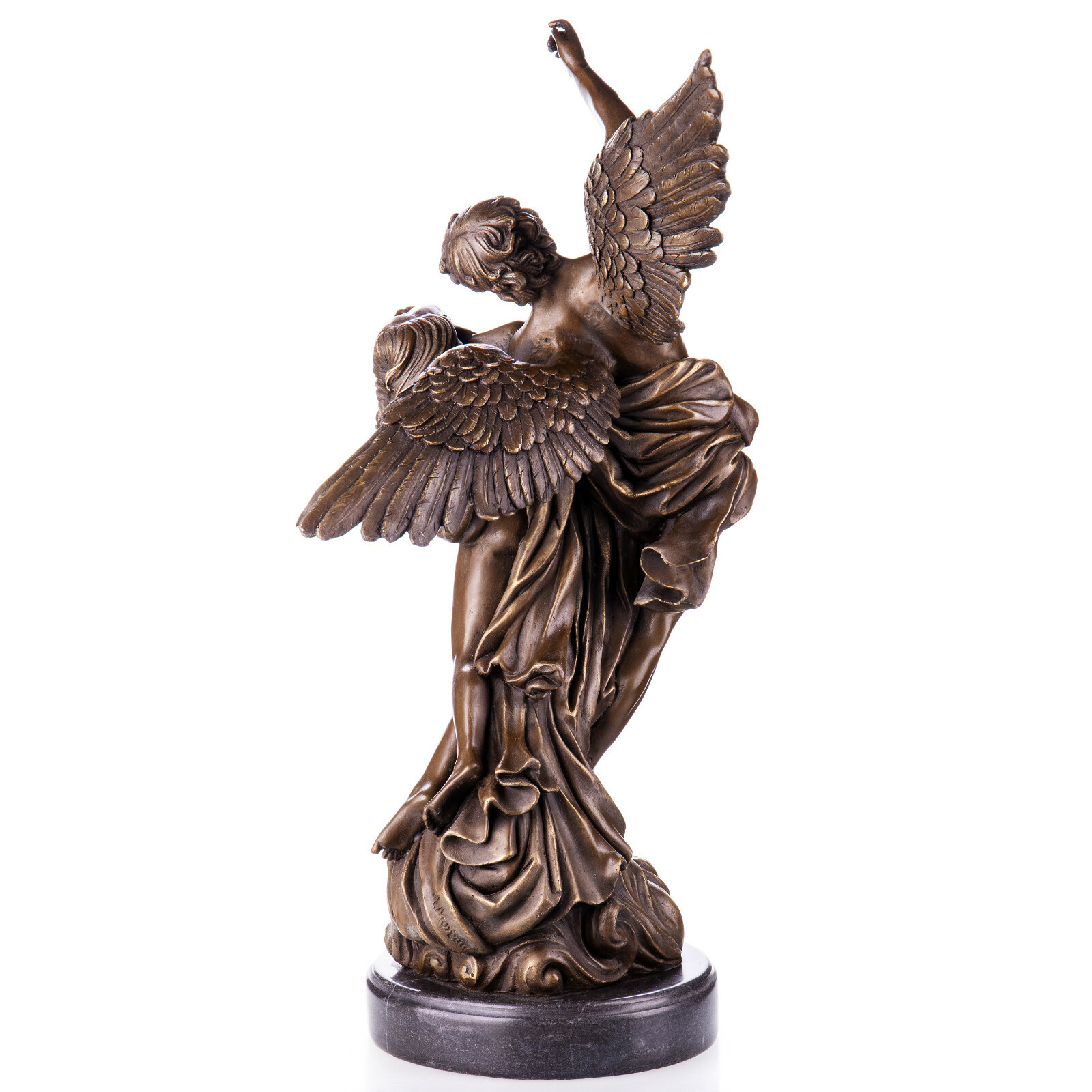 niedrigster Preis garantiert Bronzeskulptur Amor und ...