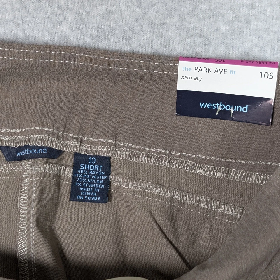 Pantalones Westbound The Park Ave Fit para mujer talla 10 cortos ajustados pierna nuevos Foto 4 de 4