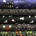 Lewis and Irene 'Castle Spooky' Glow-in-the-Dark Collection 100% Cotton Fat Q...
