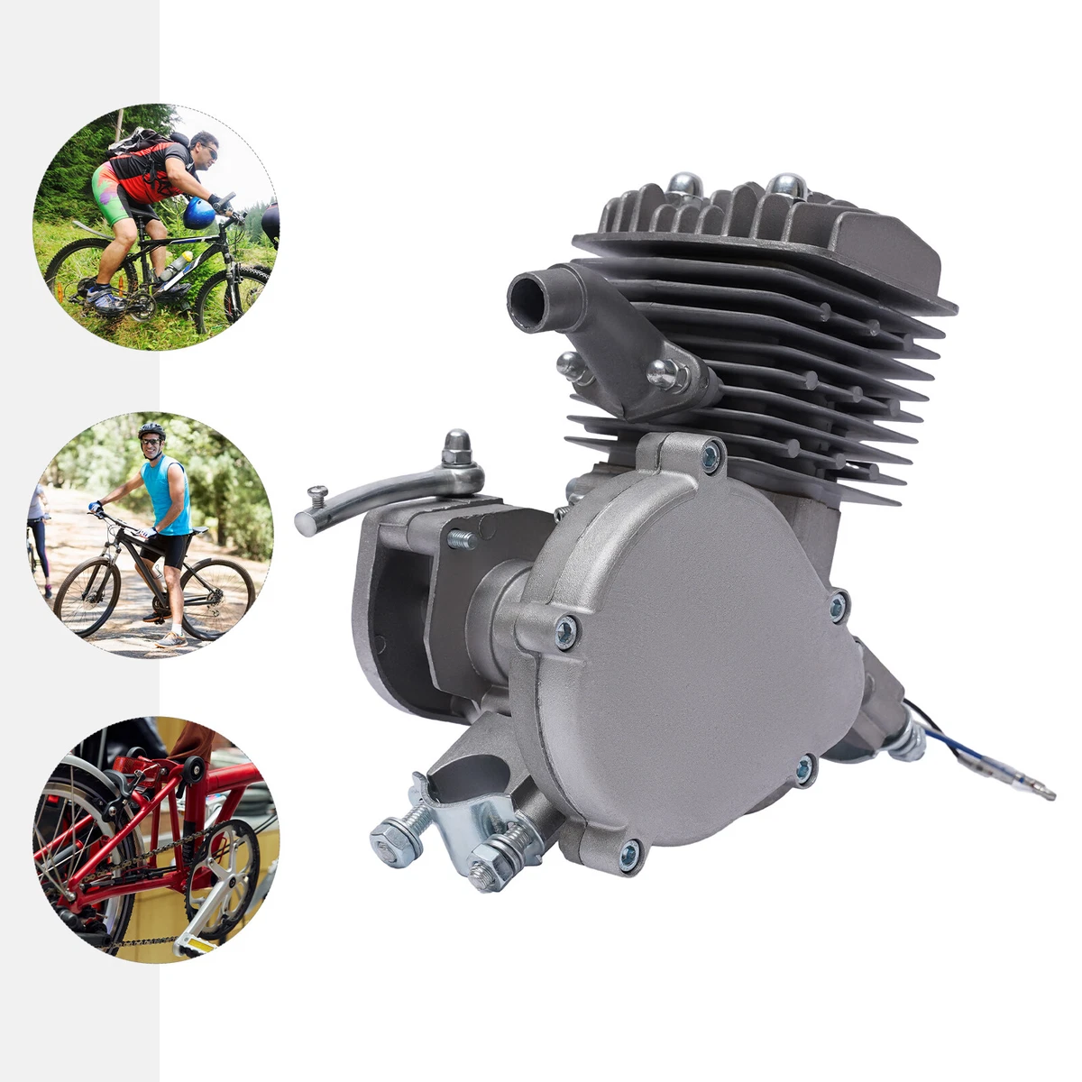 80cc Motorcycle Bicycle Engine Kit 2-Stroke Gas Motorized Bike Engine  Single Cyl