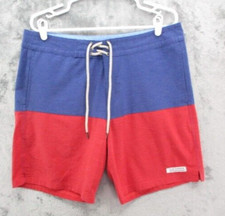 Fair Harbor Board Shorts Mens 34 Blue Red Colorblock Trunks Unlined Lightweight