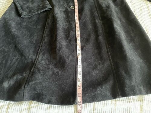Celine by champion donna taglia 3XL velluto giacca lunga cappotto collo pelliccia nero - Foto 13 di 19