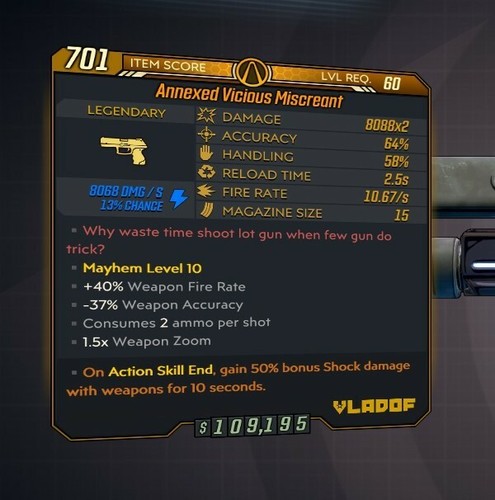 Borderlands 3 LEVEL 72 MAYHEM 10 Weapons BL3 PS4/PS5/XBOX/X/SWITCH/PC - Picture 40 of 242