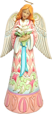 Jim Shore Heartwood Creek Easter Angel with Lilies & Dove Figurine 6010279 Faith