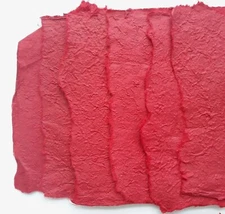 Handmade Paper Burgundy Red 12 Sheets Scrapbooking Journaling Crafts Thailand