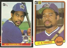 2 DIFFERENT CARD AL CHAMBERS BASEBALL CARD LOT 337