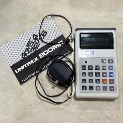 Calculadora electrónica vintage Unitrex 800MR con caja - Imagen 2 de 4