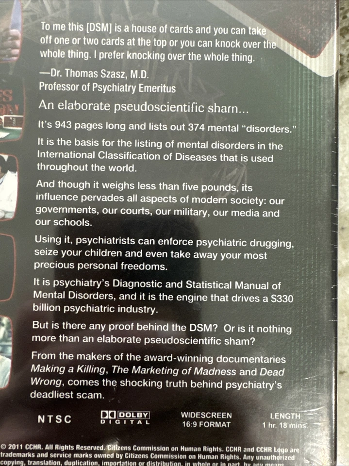 Psychiatry's Diagnostic and Statistical Manual: Psychiatry's Deadliest Scam (DVD Foto 3 de 4