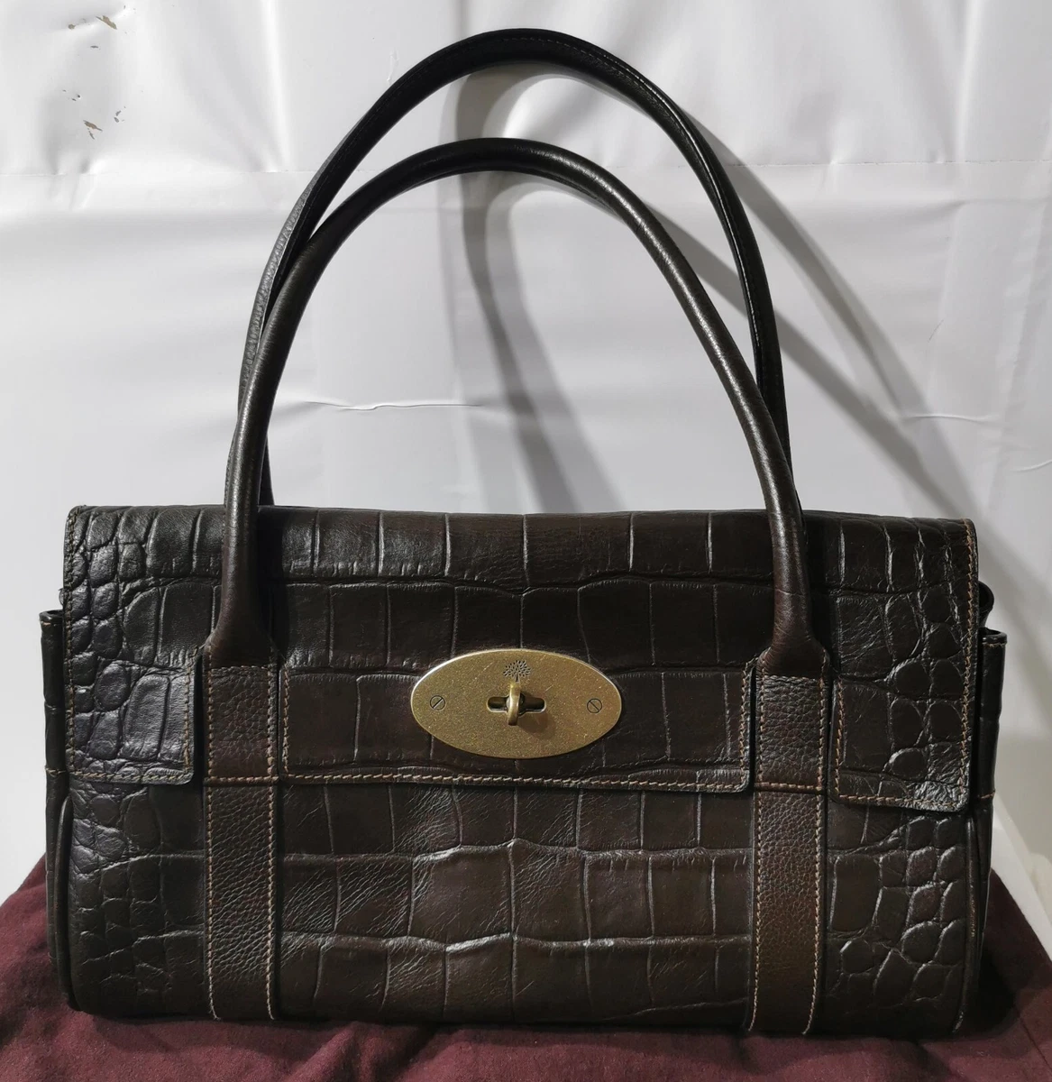 Mulberry bayswater croc print new arrivals