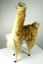 vintage Peru Peruvian Alpaca Llama souvenir figure 10.5” x 6" x 3" South America