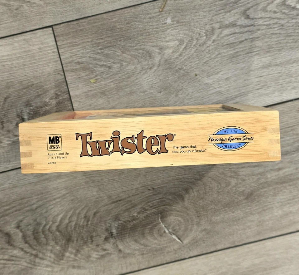 Twister 35th Anniversary Edition Wooden Box Hasbro Nostalgia Series *Complete* - Image 2 of 4