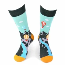 Men's Hot Air Balloon Novelty Fun Socks