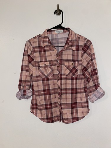 Passport Girl Plaid Button Up Size 14 - Picture 4 of 5
