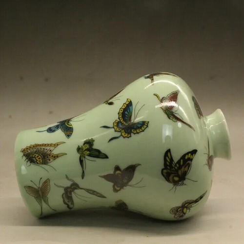 6.3 Inch Chinese Famille Rose Porcelain Qing Guangxu Butterfly Design Vase - Picture 3 of 3