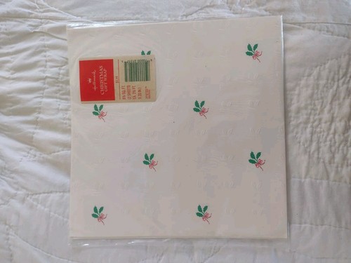 Vtg New Christmas Wrapping Paper Gift Wrap 80s 90s Y2k Santa Holly Hallmark NOS - Picture 7 of 22