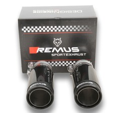 REMUS Endrohrsatz 2x84mm Street R Black für Fiat Punto Evo Abarth Ford Fiesta
