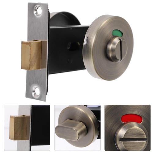 Bathroom Indicator Lock Occupied Deadbolt Toilet Partition Door Public - Picture 4 of 10