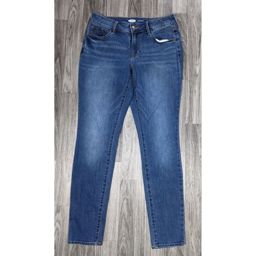Old Navy Damengröße 4 Taschen Pop Icon Skinny Whiskered Denim blau Jeans