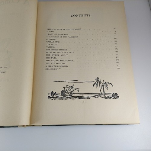 A Conrad Argosy by Joseph Conrad 1942 Doubleday Doran HCDJ, Illustr Wood Cuts - Picture 11 of 17