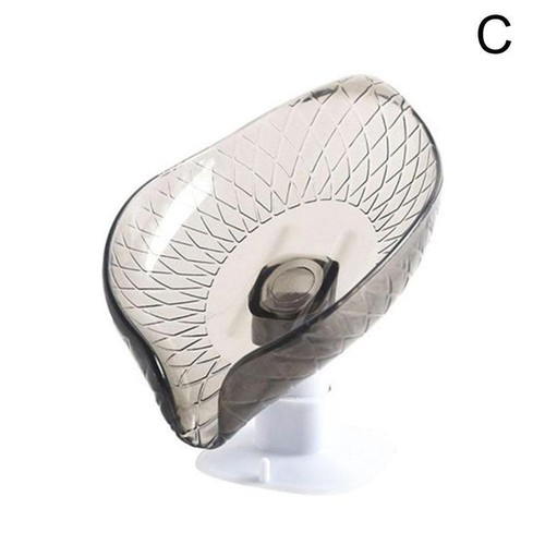 Bathroom Leaf Shape Drain Soap Box Dish Holder Storage Soap Saver-Holder-Suction - Picture 13 of 14