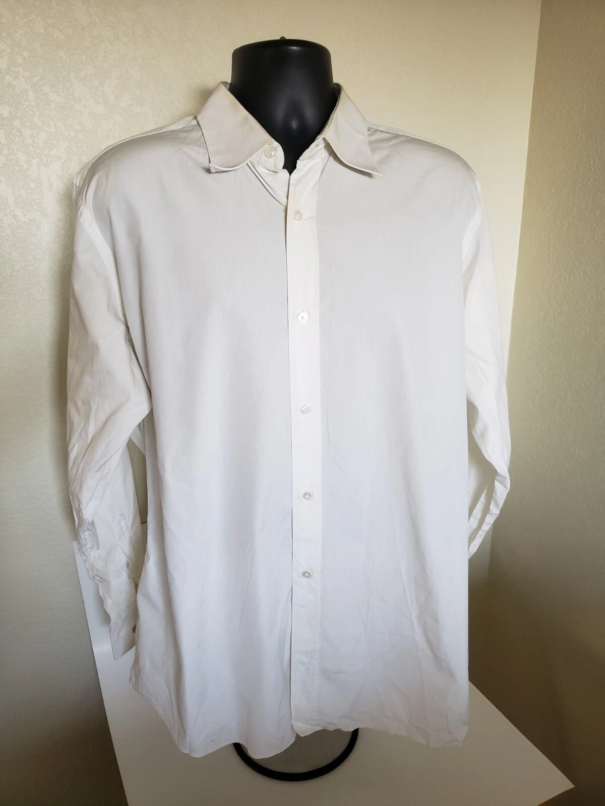 HERMÈS Camicia abito bianca con bottoni Hermes taglia 43 17