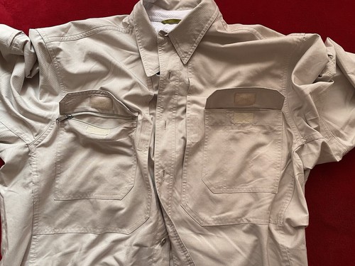 Royal Robbins Men's Long Sleeve Bug Barrier Global Expedition Beige Shirt Sz: L - Picture 7 of 11