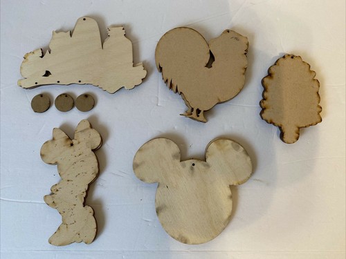 Ornamenti assortiti in legno per pittura arti e mestieri - Foto 2 di 7
