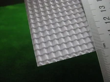 ABS13 4pcs ABS Styrene Tile Roofs patterns A4 215mm x 300mm White O Scale