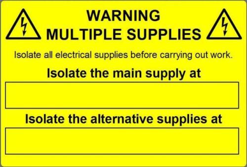 Avviso Forniture multiple Etichette di sicurezza elettrica - Foto 1 di 3