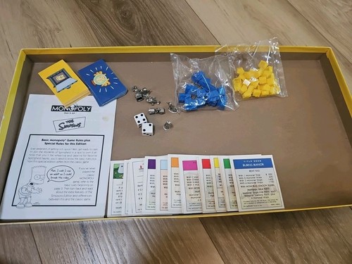The Simpsons Monopoly Board Game Welcome To Springfield 2001 COMPLETE - 第 3/7 張圖片