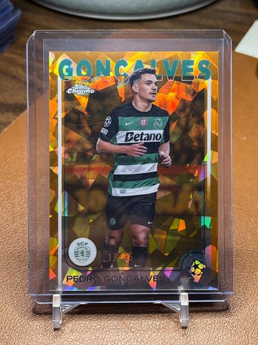 Pedro Goncalves 2024-25 Topps Chrome Sapphire UEFA #134 Orange 17/25